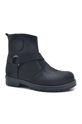 بوت / نیم بوت مشکی بچه گانه چرم خالص Rakerplus - کد 33994647