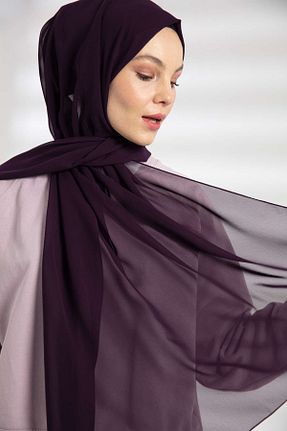شال بنفش زنانه شیفون PURESCARFS - کد 849768453
