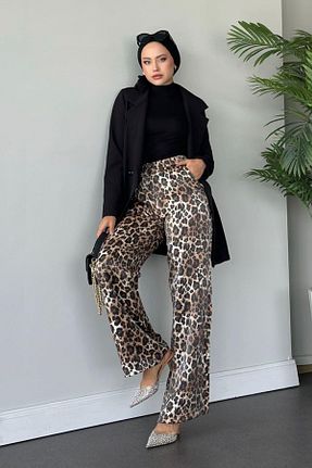 شلوار حجاب سبز زنانه پاچه پهن HAZA MODA - کد 859359930