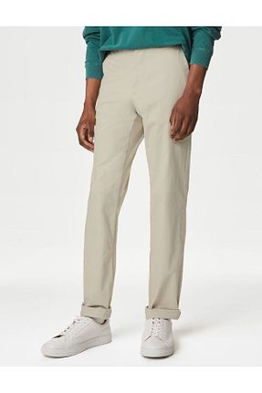 شلوار بژ مردانه پنبه ای Marks & Spencer - کد 658603204