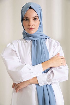 شال آبی زنانه Medine İpeği PURESCARFS - کد 849617679