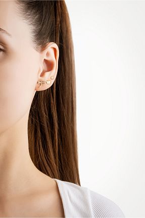 گوشواره نقره زرد زنانه 925 عیار So Chic - کد 839883962
