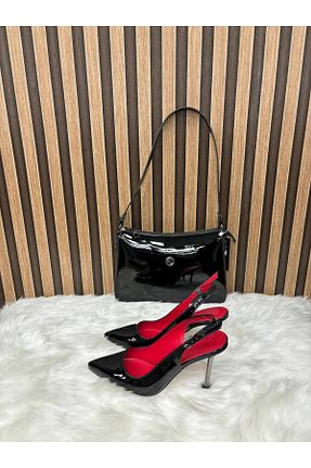 کفش مجلسی مشکی زنانه چرم لاکی MADAM - کد 861105660