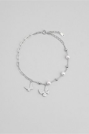 دستبند نقره سفید زنانه 925 عیار So Chic - کد 814226526