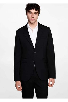 کت مشکی مردانه اسلیم MANGO Teen - کد 788443665