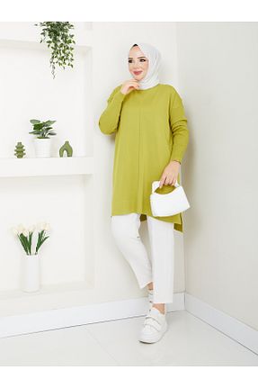 تونیک حجاب سبز زنانه ویسکون MODAMÜNASİP - کد 861091611