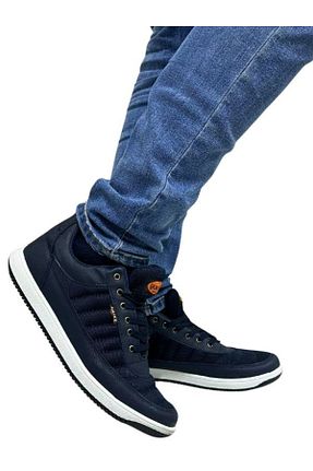 کفش اسنیکر سرمه ای مردانه بند دار İmerShoes - کد 788360579