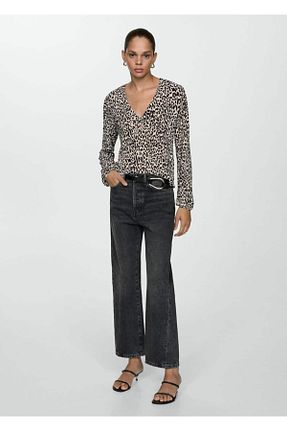 بلوز نباتی زنانه پلنگی MANGO - کد 853903019