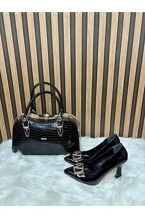 کفش مجلسی مشکی زنانه چرم لاکی MADAM - کد 861109358