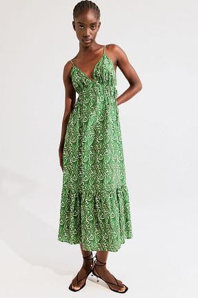 لباس سبز زنانه بافتنی H&M - کد 897831088