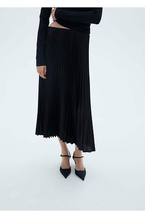 دامن مشکی زنانه پلی استر MANGO - کد 849823089