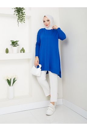 تونیک حجاب سرمه ای زنانه بافتنی MODAMÜNASİP - کد 861103401