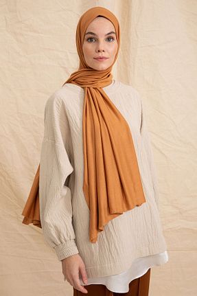 شال زرد زنانه پنبه ای PURESCARFS - کد 849768529