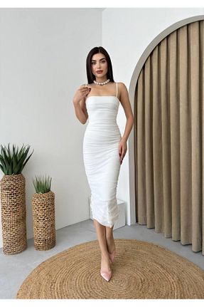 لباس مجلسی و فارغ التحصیلی سفید زنانه توری conconmoda - کد 833753979