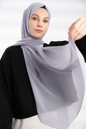 شال طوسی زنانه شیفون PURESCARFS - کد 849768450