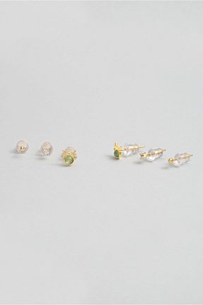 گوشواره نقره زرد زنانه 925 عیار So Chic - کد 845622584