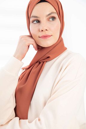 شال بژ زنانه کرپ PURESCARFS - کد 859231520