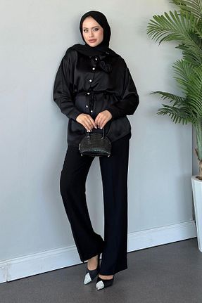 پیراهن حجاب مشکی زنانه 3/4 Boy HAZA MODA - کد 849905876