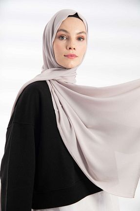 شال بژ زنانه کرپ PURESCARFS - کد 859229375