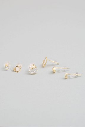 گوشواره نقره زرد زنانه 925 عیار So Chic - کد 839872095