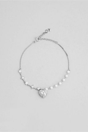دستبند نقره سفید زنانه 925 عیار So Chic - کد 814379516