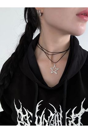 گردنبند جواهر مشکی زنانه فلزی DarkellaStore - کد 814027543