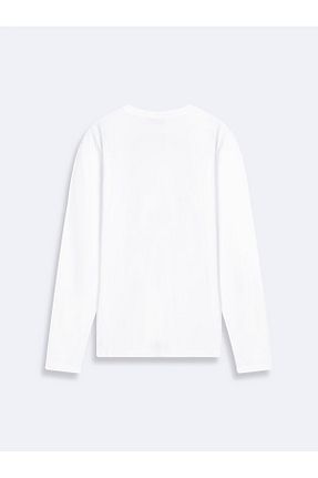 سوئیشرت سفید زنانه ساده Ltb - کد 853983595