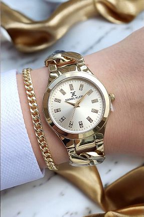 ساعت مچی زرد زنانه 31-35 میلی متر Daniel Klein - کد 647660829