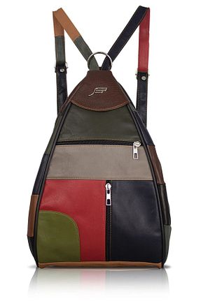 کوله پشتی رنگی زنانه سایز متوسط fubileather - کد 754414032