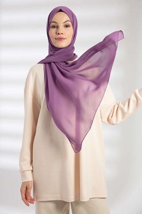 شال بنفش زنانه شیفون PURESCARFS - کد 849768454