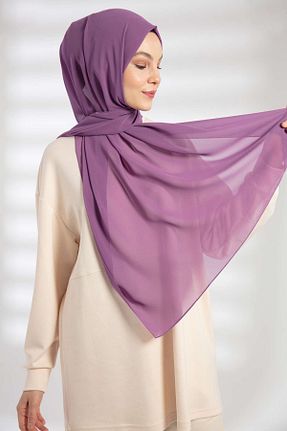 شال بنفش زنانه شیفون PURESCARFS - کد 849768454