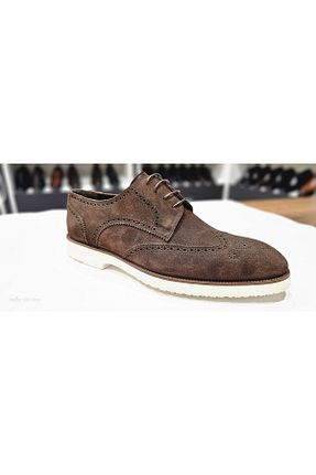 کفش کلاسیک قهوه ای مردانه چرم خالص NEWDERİSAN - کد 833257312