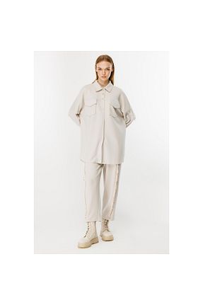 ست گرمکن حجاب بژ زنانه اسلیم Ghisa - کد 860036374