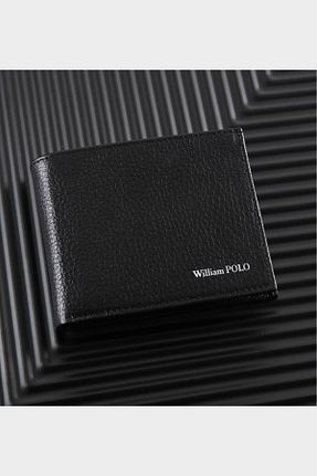 کیف پول مشکی مردانه ابعاد کوچک William Polo - کد 832807836