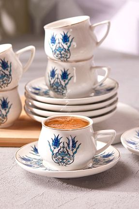 فنجان قهوه سفید 6 نفره Karaca - کد 4140081