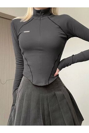 بلوز طوسی زنانه ساده DarkellaStore - کد 750993325