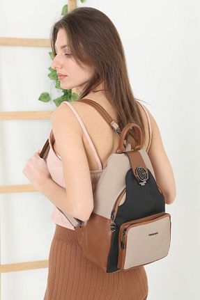 کوله پشتی بژ زنانه سایز متوسط CRESSBERRY - کد 508681991