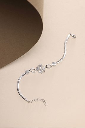 دستبند نقره سفید زنانه 925 عیار NEREZE - کد 861202086