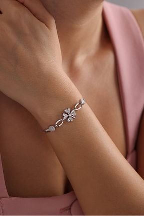 دستبند نقره سفید زنانه 925 عیار NEREZE - کد 861202086