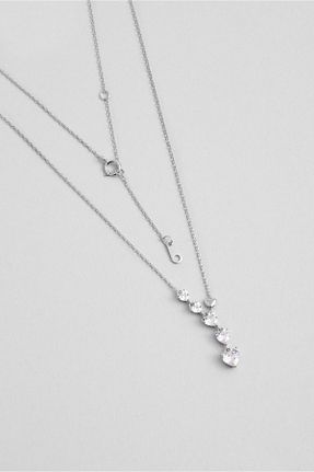 گردنبند نقره سفید زنانه 925 عیار So Chic - کد 861208235