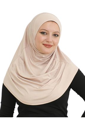 روسری بژ پنبه ای Modish Group - کد 861218353