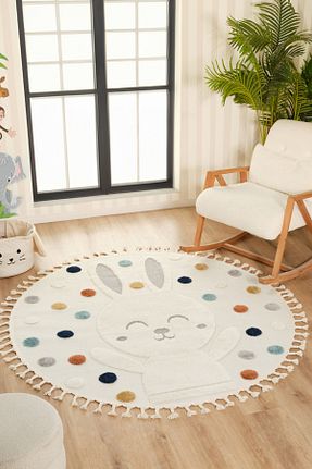 فرش بچه گانه سفید پلی پروپیلن venucci home & living - کد 861631759