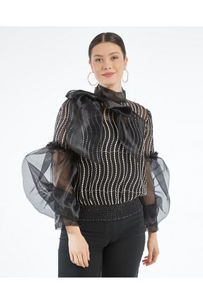 بلوز مشکی زنانه ساده Serpil - کد 737056581
