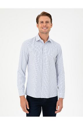 پیراهن آبی مردانه اسلیم فیت Pierre Cardin - کد 861210620