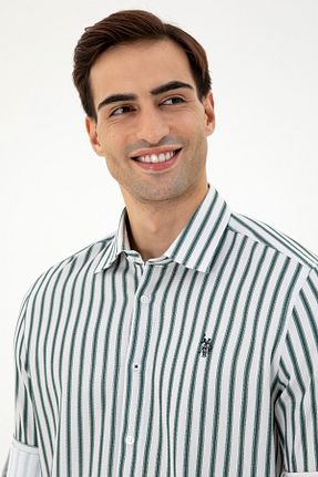 پیراهن سبز مردانه یقه کلاسیک U.S. Polo Assn. - کد 861208519