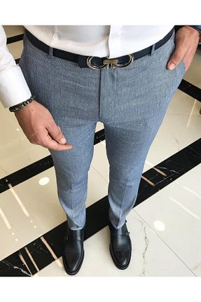 شلوار آبی مردانه بافتنی TerziAdemAltun - کد 676997986