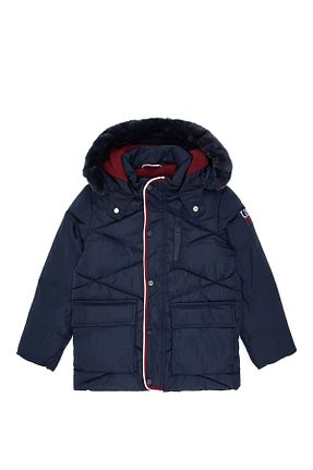 پالتو پشمی سرمه ای بچه گانه Fitted U.S. Polo Assn. - کد 854378719