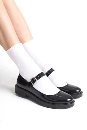کفش کژوال مشکی زنانه چرم مصنوعی İDOL SHOES - کد 861254523