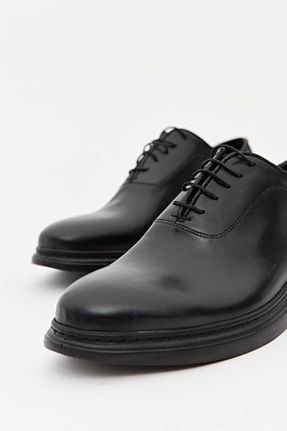 کفش کژوال مشکی مردانه چرم خالص 7ADIMDAAŞK - کد 678494848