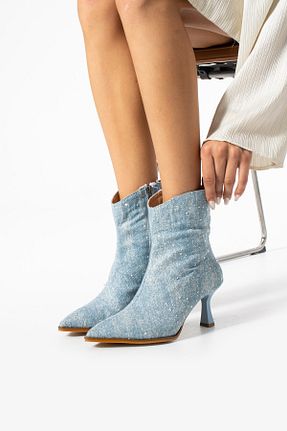 بوت / نیم بوت آبی زنانه پارچه myshoes - کد 861265175